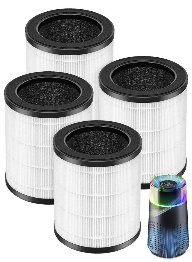 isinlive 4 Pack MSB5 Filter Replacement Compatible with Membrane Solutions MSB5 Air Puri-fier, 3-in-1 Hepa Air Filter Replacement with High-Efficiency Filtration for Smoke Pollen Dander Hair Smell - Image 1