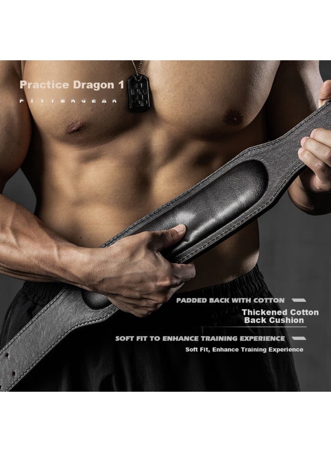 Fittergear حزام لياقة بدنية للخصر للرجال والنساء، جلد بقري لدعم القرفصاء والرفعة المميتة، معدات تدريب رفع الأثقال - Image 3