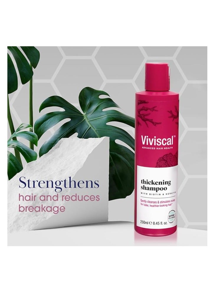 Viviscal Hair Thickening Shampoo for Women Formulated with Biotin, Keratin & Marine Collagen,  Shampoo for Thinning Hair, Hair Fall, and Hair Volume –  250ml - Image 4
