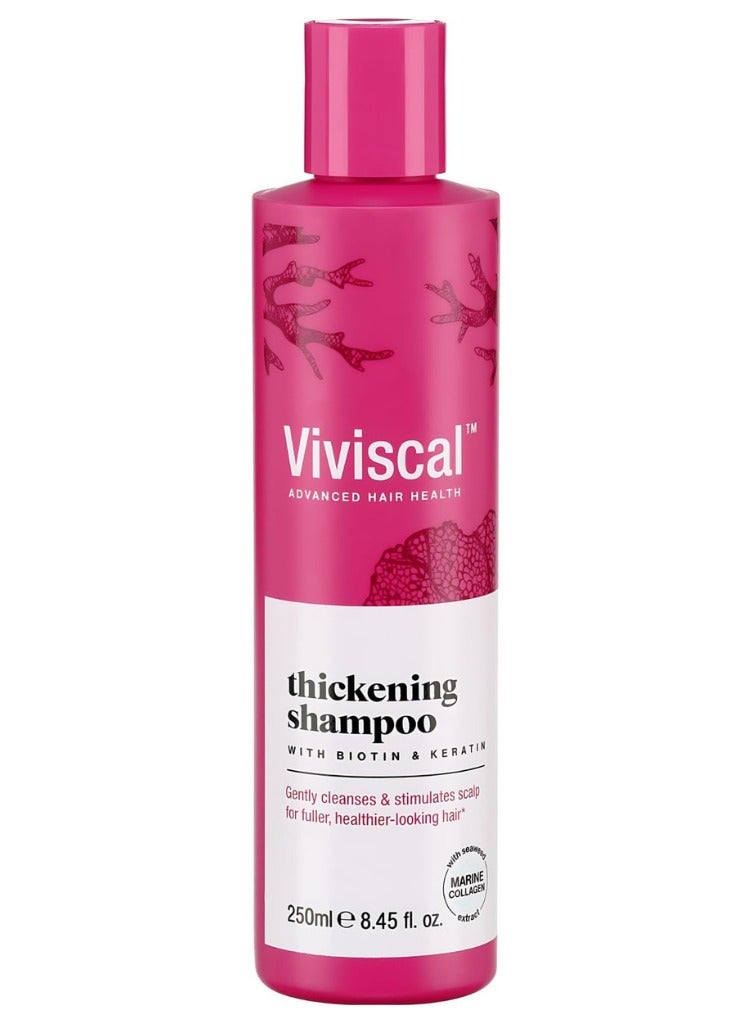Viviscal Hair Thickening Shampoo for Women Formulated with Biotin, Keratin & Marine Collagen,  Shampoo for Thinning Hair, Hair Fall, and Hair Volume –  250ml - Image 1