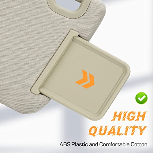 ILONPA Beige Driver Left + Passenger Right Side Sun Visor Replacement Compatible with Nissan Pathfinder 2013-2018, Infiniti QX60 2014-2017, Infiniti JX35 2013 Replace 96401-9PB0A, 96400-9PB0A - Image 5