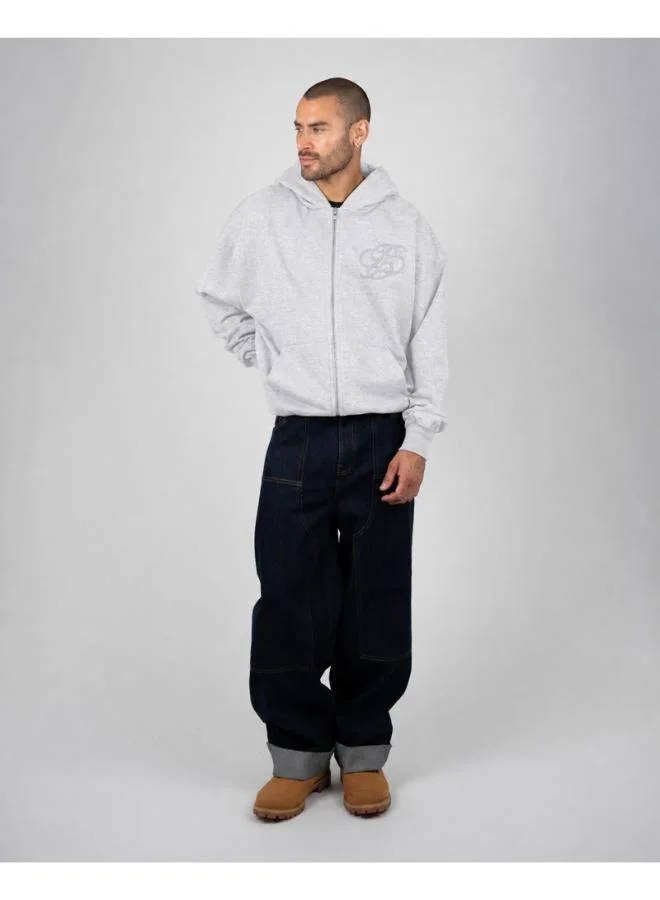 Prohibited Grey Melange College Hoodie  | Best Price UAE