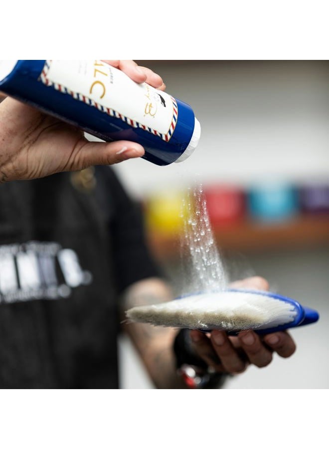 JOHNNY B. Professional Barber Neck Duster with Soft, Long Bristles, Blue - Image 5