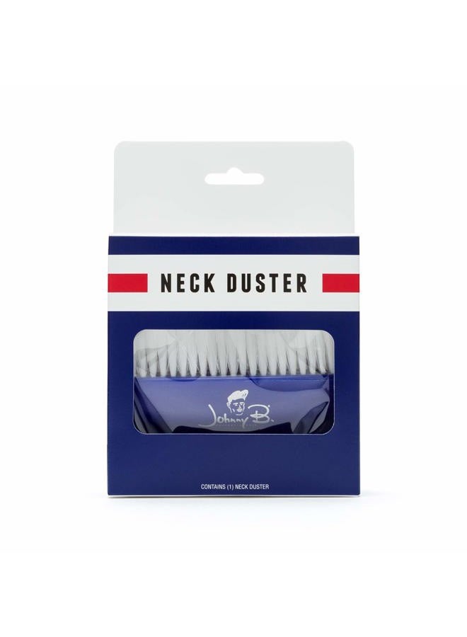 JOHNNY B. Professional Barber Neck Duster with Soft, Long Bristles, Blue - Image 3