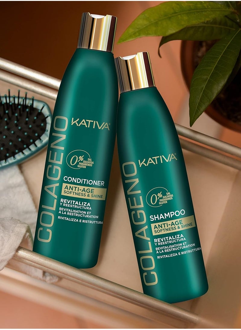 Kativa Collageno Kativa Shampoo Anti Age Softness and Shine - Revitalize / Paraben Free 250ml  - Image 4