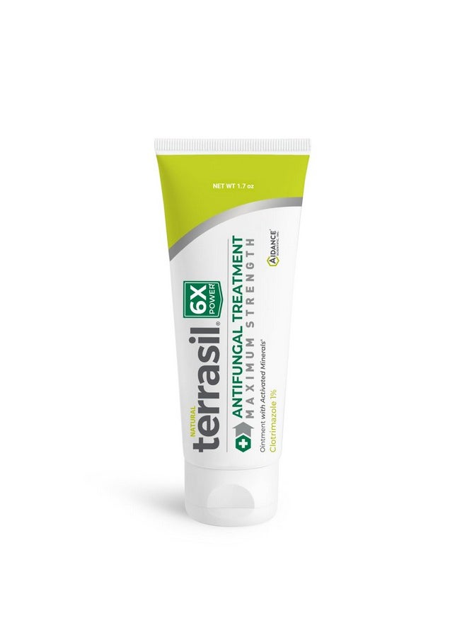 Terrasil terrasil Antifungal Cream MAX 6X, Clinically Proven Clotrimazole, Soothing Relief for Jock Itch, Athletes Foot, Fungal Yeast Infection, Ringworm, Tinea - Effective Treatment of Skin Fungus 1.7oz  - Image 1