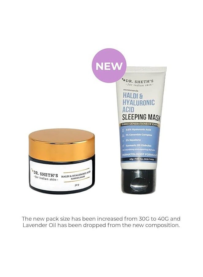 Dr. Sheth's Haldi And Hyaluronic Acid Sleeping Mask Cream With Ceramides And Vitamin E 30 G - Image 5