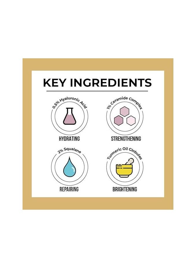 Dr. Sheth's Haldi And Hyaluronic Acid Sleeping Mask Cream With Ceramides And Vitamin E 30 G - Image 4