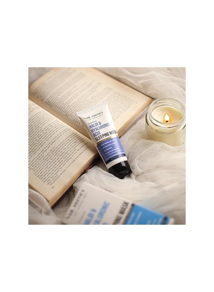 Dr. Sheth's Haldi And Hyaluronic Acid Sleeping Mask Cream With Ceramides And Vitamin E 30 G - Image 2