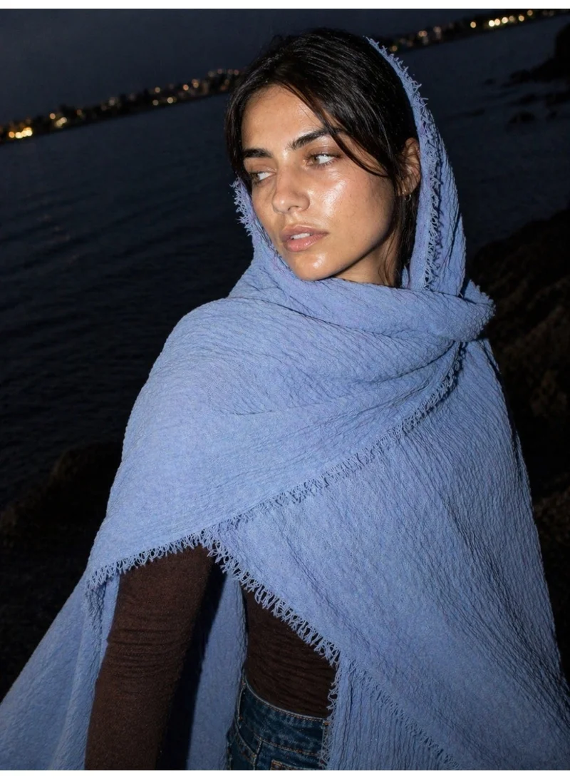 The Untitled Project Morning Sky - Crinkle Organic Cotton Scarf