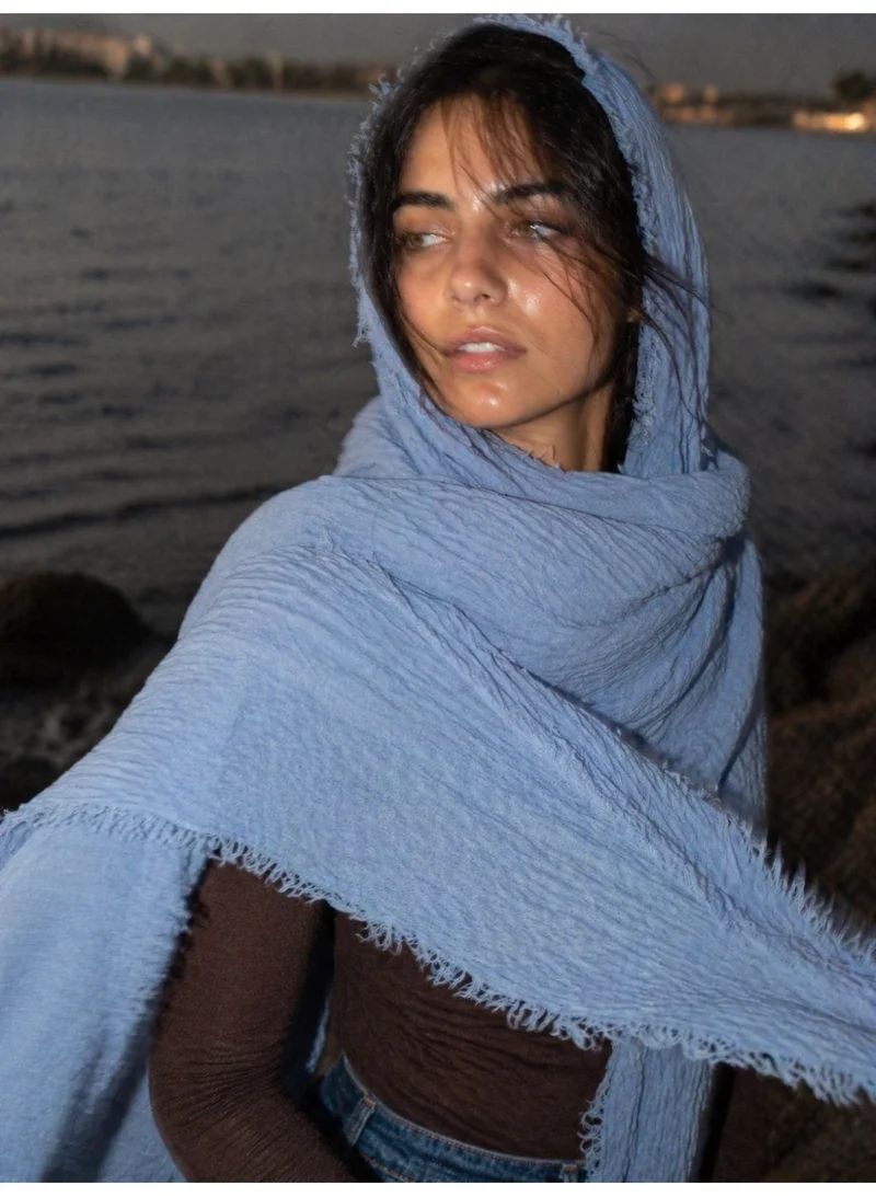 The Untitled Project Morning Sky - Crinkle Organic Cotton Scarf