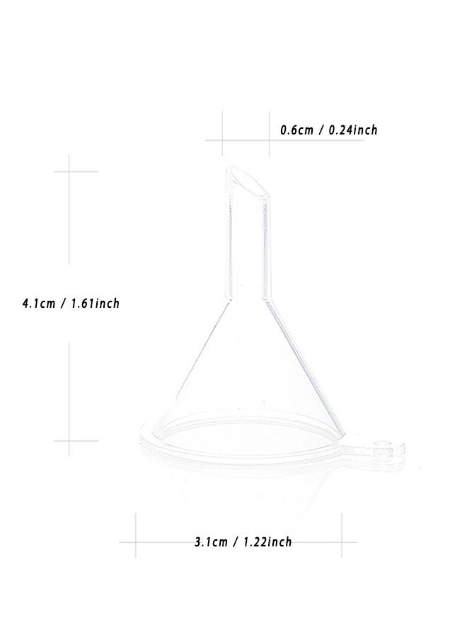HS 50PCS Mini Funnel, Mini Clear Plastic Funnels, Multi-Purpose Funnels, Tiny Funnel For Bottle Filling, Perfumes, Essential Oils, Science Laboratory Chemicals - Image 2