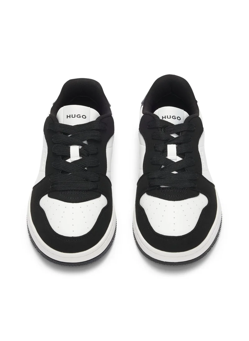 HUGO Mixed-material trainers with logo details