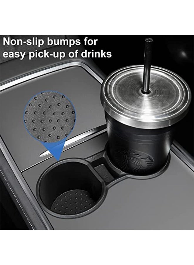 For Tesla Model 3 Centre Console Cup Holder Silicone Cup Holder For Coins Water Bottles Tesla Model 3 Accessories - Image 4