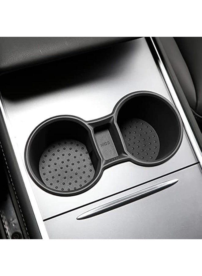 For Tesla Model 3 Centre Console Cup Holder Silicone Cup Holder For Coins Water Bottles Tesla Model 3 Accessories - Image 3