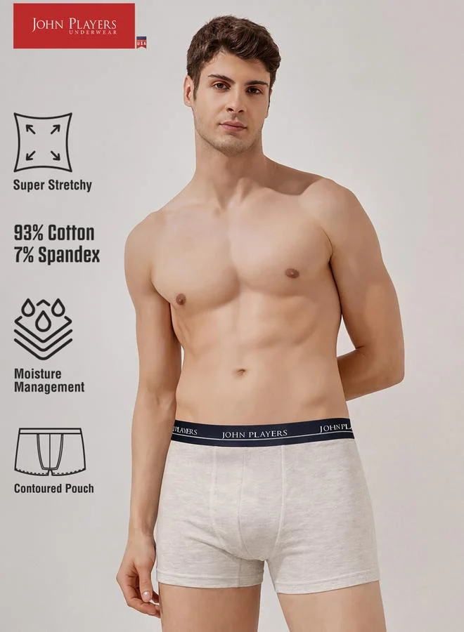 John Players Pack of 2 - Multi-Color Logo Print Trunk Underwear