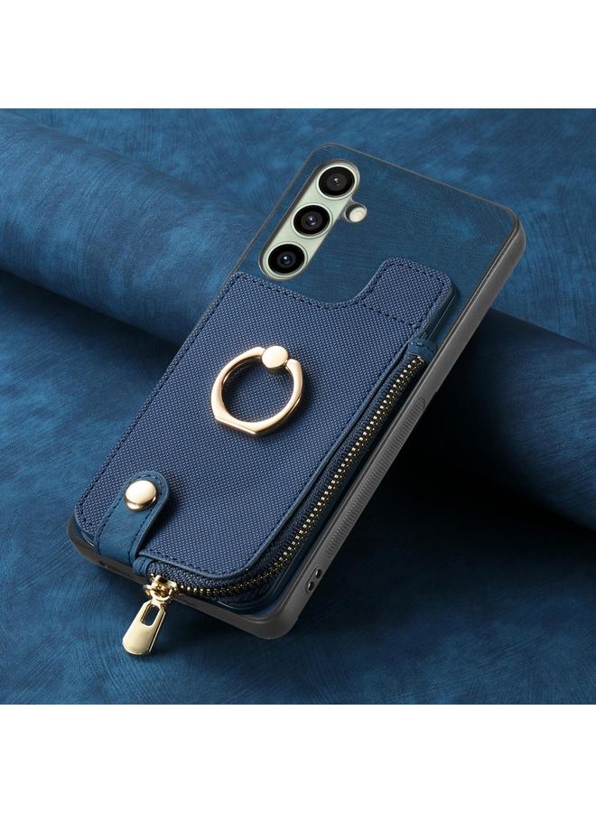 اس-توب جراب خلفي لهاتف Samsung Galaxy A36 مزود بحلقة جلدية متقاطعة وسحاب عمودي - Image 5