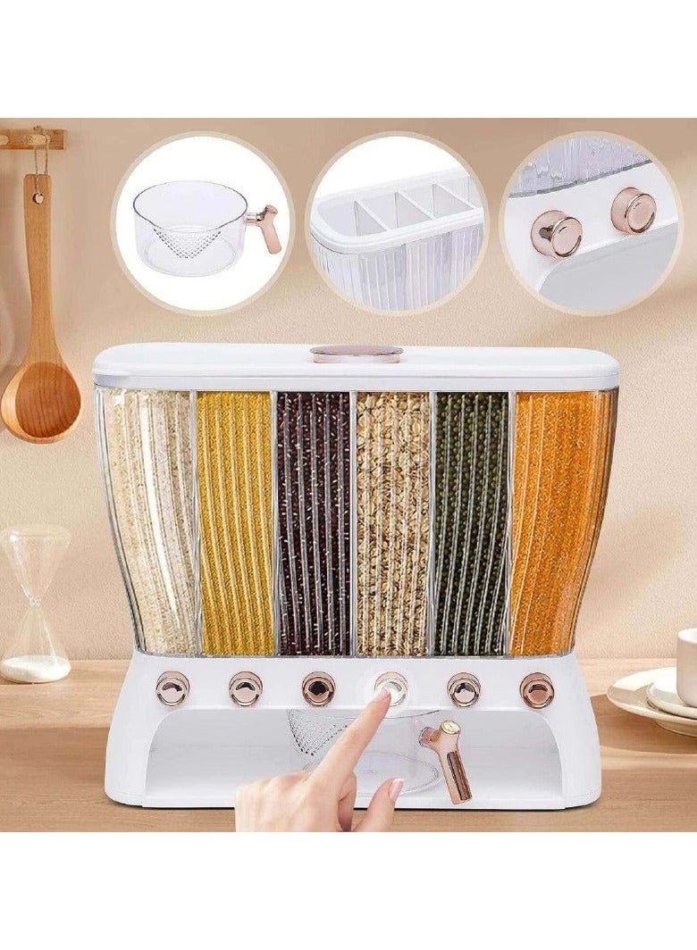 ديسبنسر بقوليات چامبو مقسم 6 خانه وكمان معاه دورق معيار لسهوله تفريغ البقوليات  - Image 2