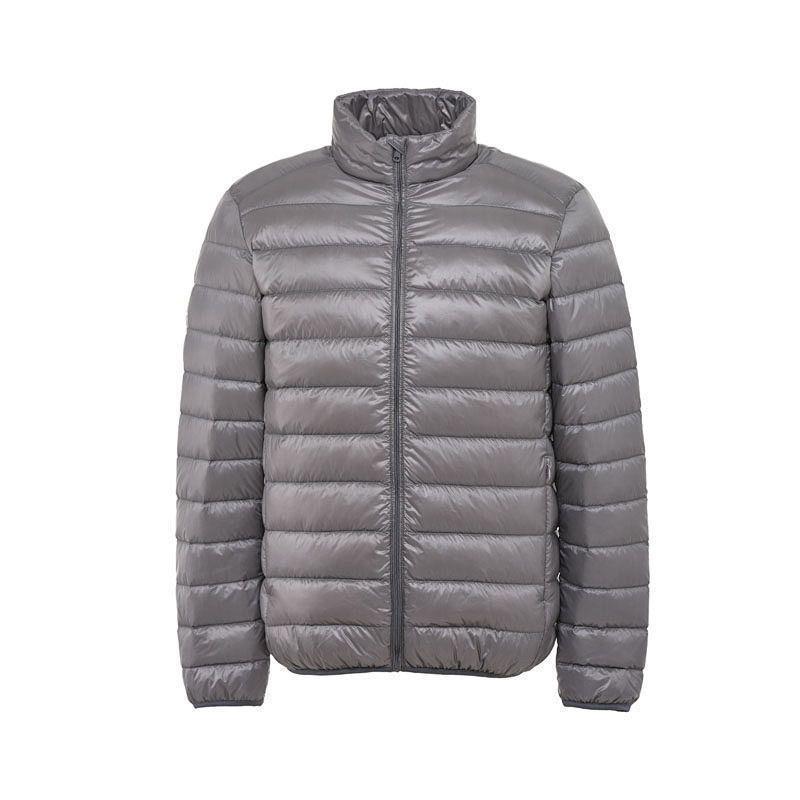 Lightweight Quilted Down Jacket for Boys Men's gray collar 