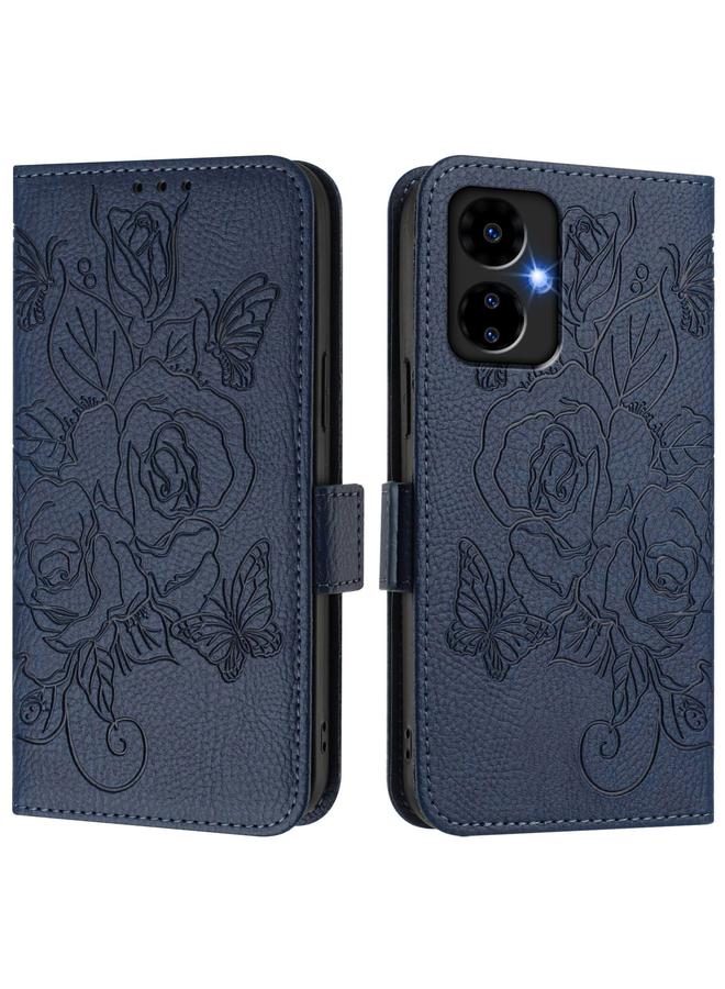 S-TOP Case For Boost Mobile Celero 5G 2024 / Celero 3 Embossed Rose RFID Anti-theft Leather Phone Case - Image 2
