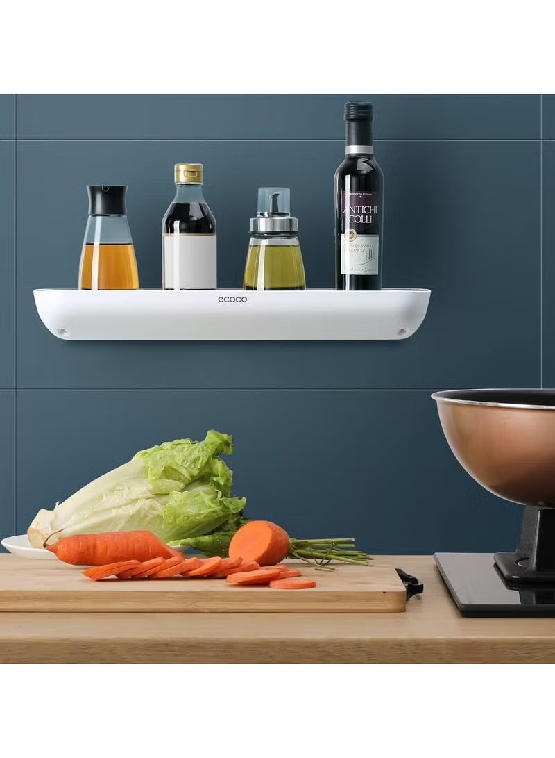 إيكوكو رف دش كادي ، منظم دش الحمام لاصق يثبت على الحائط ، لا حفر رفوف تخزين للمرحاض المطبخ الغسيل المسكن - مع شريط منشفة قابل للإزالة - Image 4