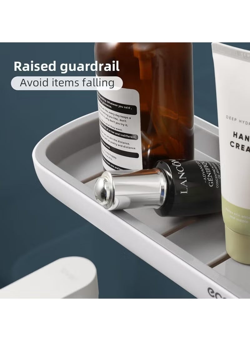 إيكوكو رف دش كادي ، منظم دش الحمام لاصق يثبت على الحائط ، لا حفر رفوف تخزين للمرحاض المطبخ الغسيل المسكن - مع شريط منشفة قابل للإزالة - Image 5