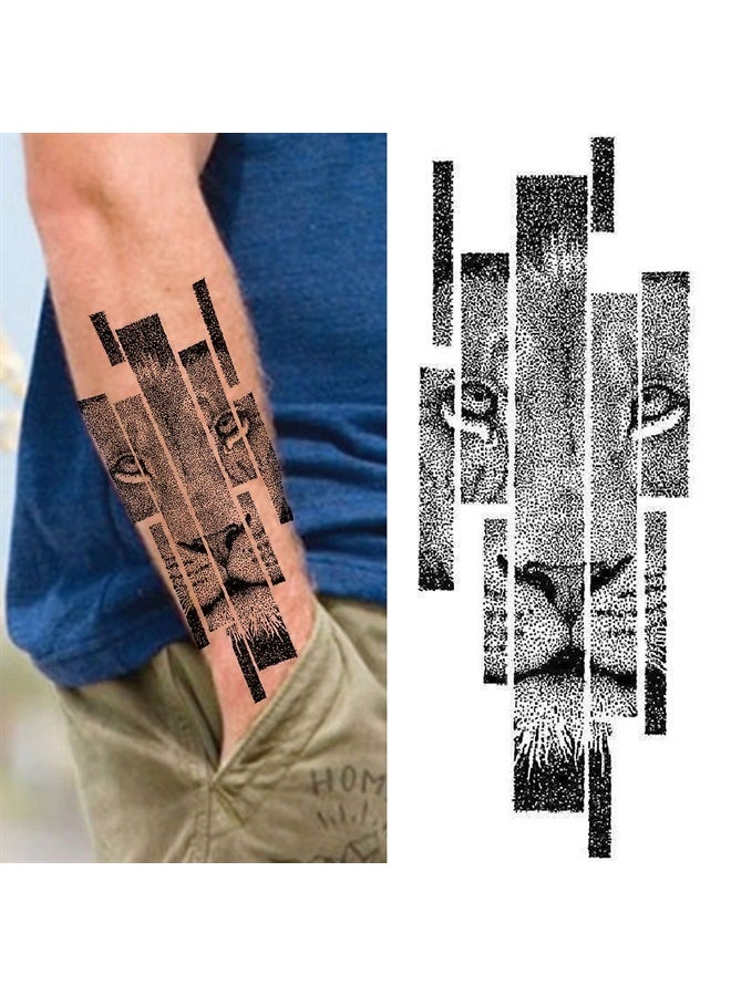 VANTATY 10 ورقات وشوم مؤقتة واقعية لنمر الحيوانات للرجال أساور الجسم جندي ملصقات وشم مزيفة للنساء العقرب الذئب الغزال الأيائل النسر الدب نقاط وشوم للبالغين على الساعدين الفتيات الأطفال المراهقين. - Image 3