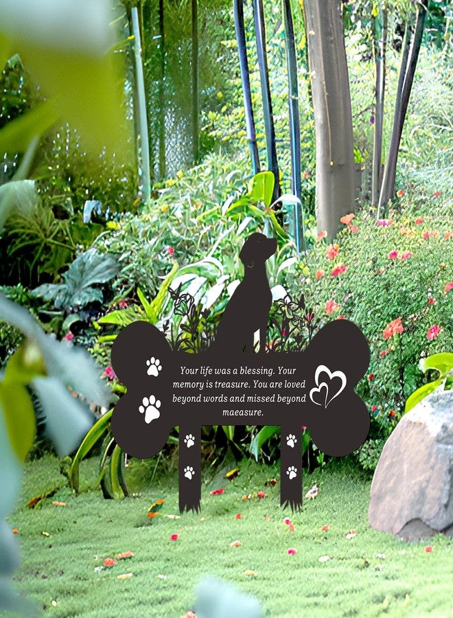 Bnesi Dog Memorial Grave Markers Black Metal Pet Grave Markers Memorial Plaques for Outdoors Pet Grave Decorations Dog Headstone Markers Stakes Memorial Gifts for Pet Owner (Labrador Retriever) - Image 5