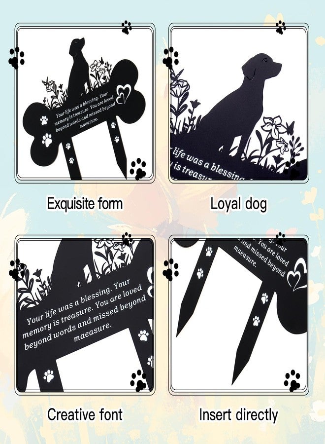 Bnesi Dog Memorial Grave Markers Black Metal Pet Grave Markers Memorial Plaques for Outdoors Pet Grave Decorations Dog Headstone Markers Stakes Memorial Gifts for Pet Owner (Labrador Retriever) - Image 4
