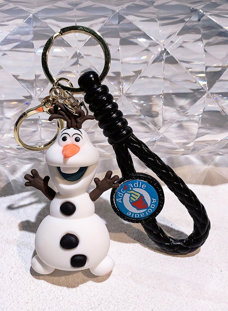 Olaf Keychain Frozen Cartoon Key Ring Pendant