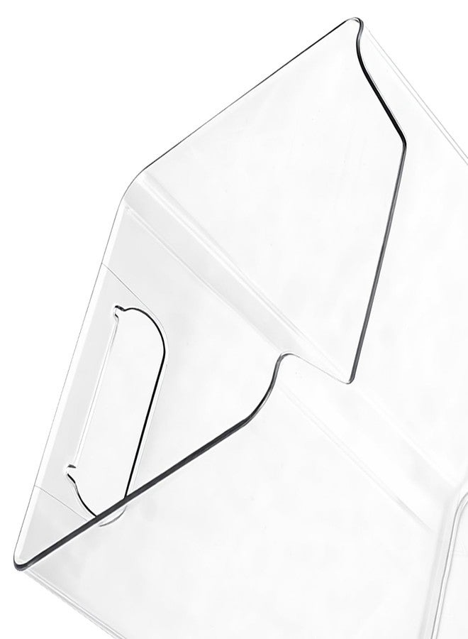 JAPCHET 8 PCS Adhesive Wall Storage Bins, Clear Cabinet Door Organizer, Acrylic Wall Mount Organizer Adhesive Hanging Bin for Wall, Refrigerator, Cabinet, Kitchen, Bathroom, Countertops - Image 5