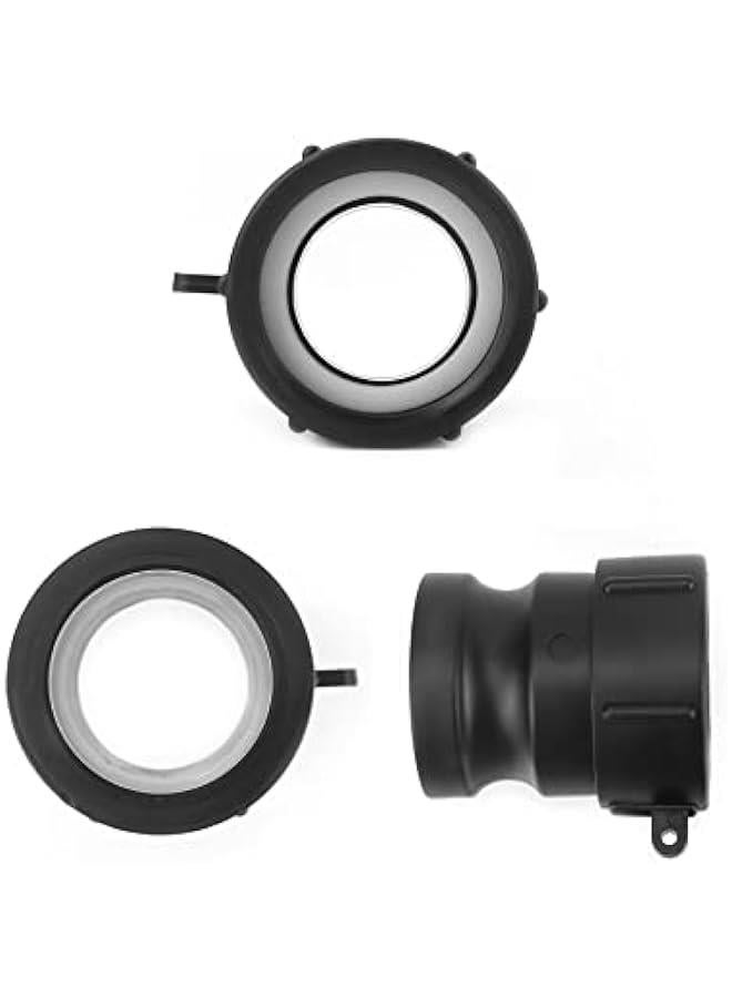 Arabest Poly Fittings, 8 Pack 2” Part A Cam Groove Hose Fitting, 2 Male Adapter x 2 Female Thread, IBC Tote Valve, IBC Tote Fittings, Black  - Image 3