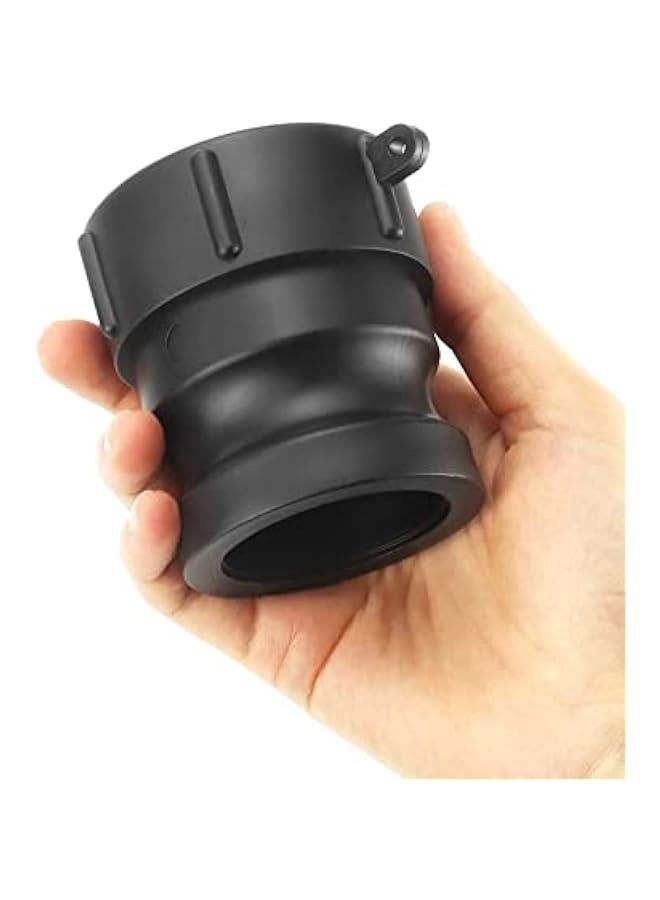 Arabest Poly Fittings, 8 Pack 2” Part A Cam Groove Hose Fitting, 2 Male Adapter x 2 Female Thread, IBC Tote Valve, IBC Tote Fittings, Black  - Image 4