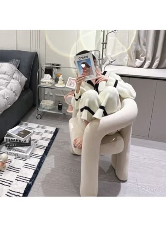 تيلانبو كراسي مكياج، تصميم عصري بسيط، أريكة فردية، كرسي مكياج مريح وناعم، كرسي مكتب مكياج أنيق من الفرو لغرفة النوم، غرفة المعيشة، غرفة الملابس - Image 4