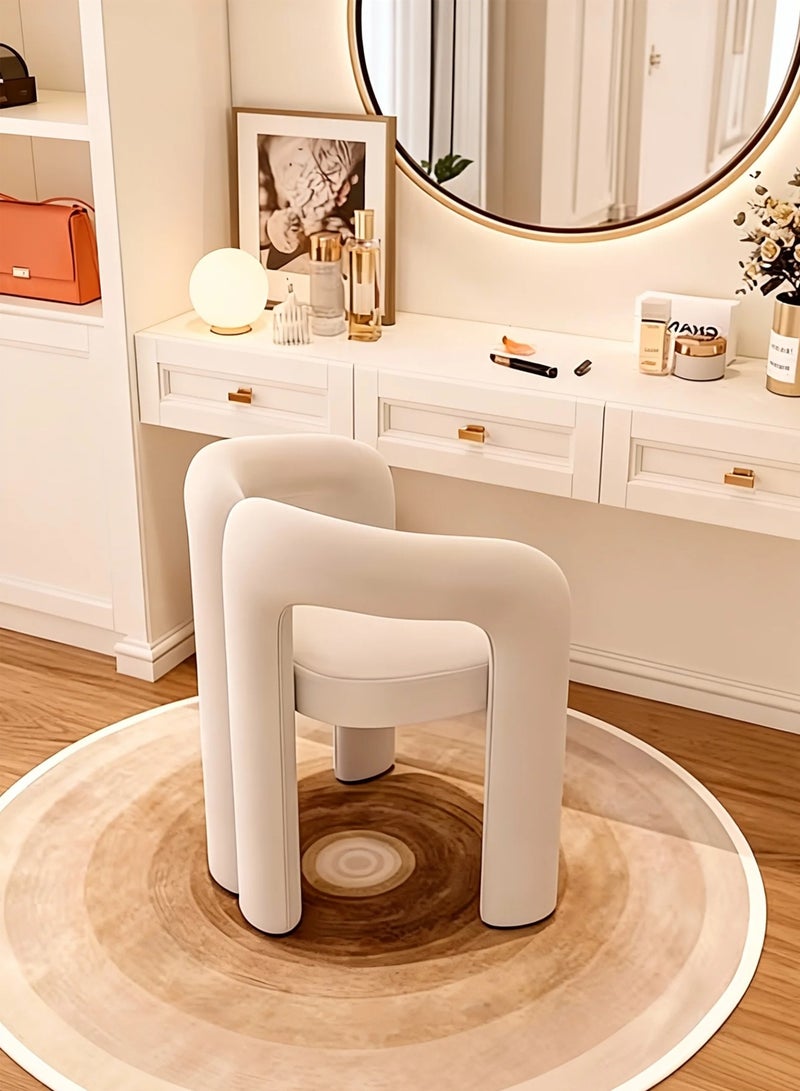تيلانبو كراسي مكياج، تصميم عصري بسيط، أريكة فردية، كرسي مكياج مريح وناعم، كرسي مكتب مكياج أنيق من الفرو لغرفة النوم، غرفة المعيشة، غرفة الملابس - Image 5