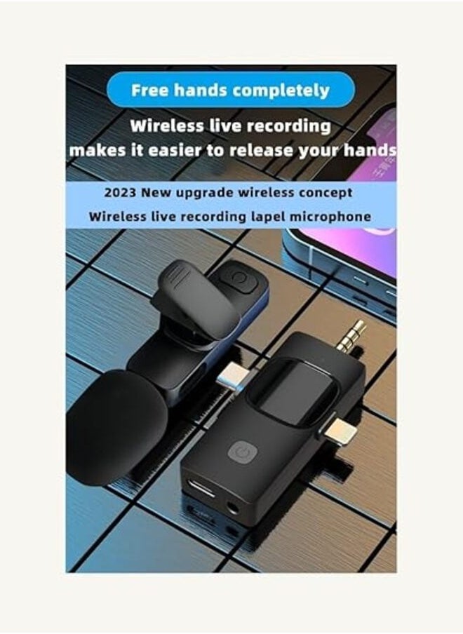 ELTRAZONE K15 Wireless Microphone 3-in-1 Dual Wireless Microphone – Compatible with 3.5mm and Type-C Ports for Phones – Crystal Clear Audio, Easy to Use, Perfect for Vlogging, Interviews, Karaoke, and Recording  - Image 4