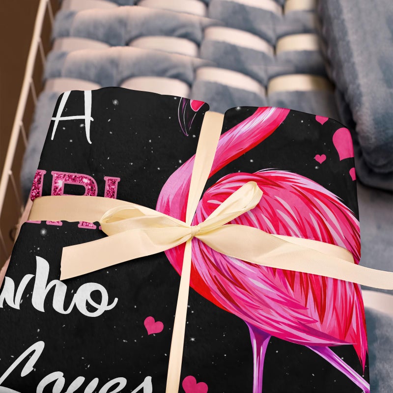 Amonee-YL Flamingo Gifts  Flamingo Gifts for Girls  Pink Flamingo Gifts  Just A Girl Who Loves Flamingos  Flamingo Blanket 50""X60""  Flamingo Accessories  Flamingo Decor  Gifts for Flamingo Lovers - Image 3