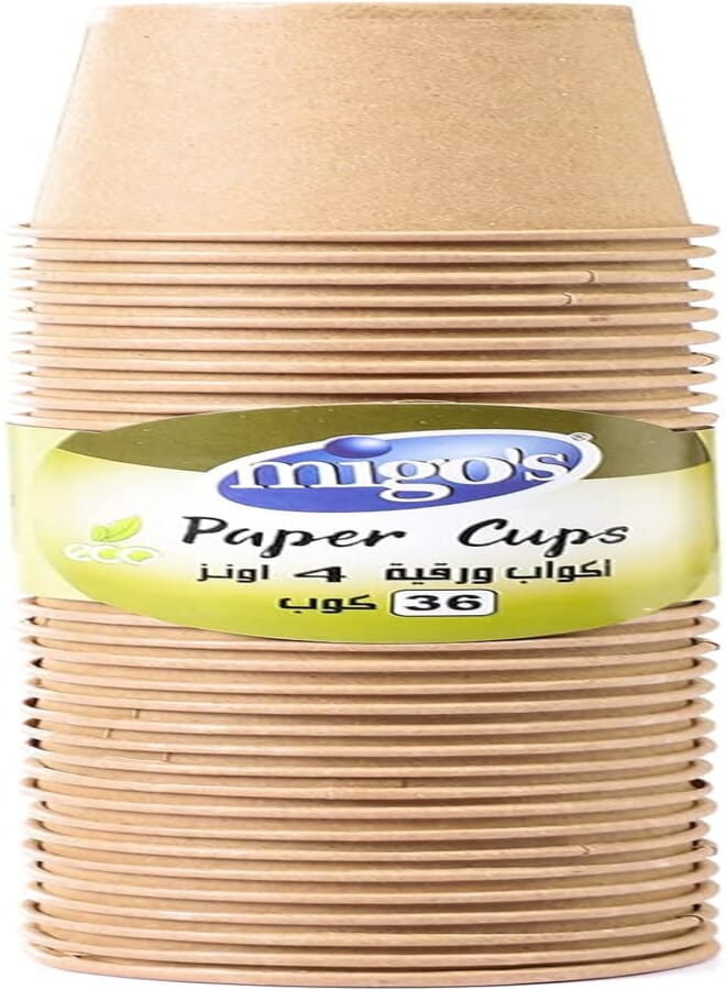 Migo's cups Kraft 36 pcs- 4 onz