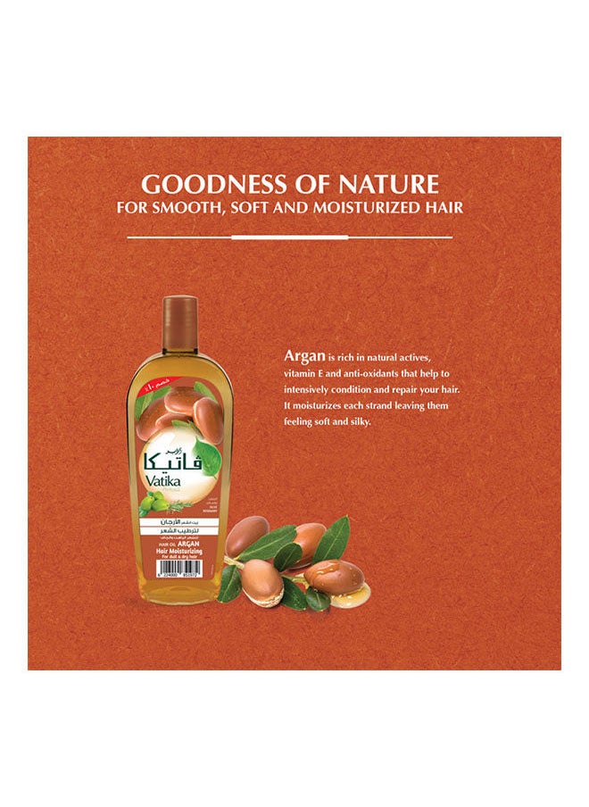 Dabur - Vatika naturals argan enriched hair oil | olive & rosemary | moisturizes & stimulates hair growth | for dry & dull hair - 180 ml - Image 1
