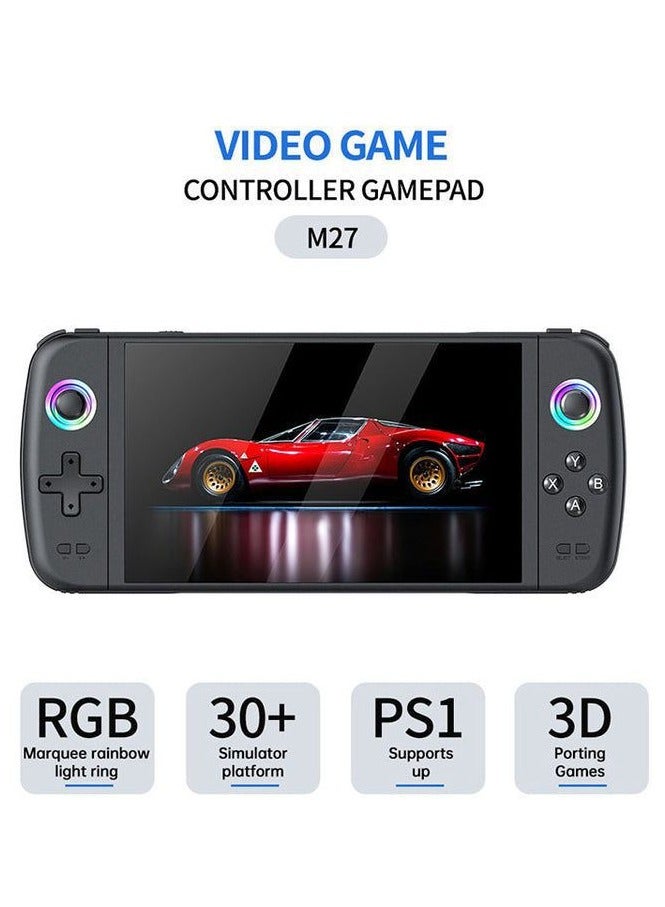 M27 Handheld Video Game Console with 30+ Emulators, RGB Joystick, 3D Games, and PS1 Support – Portable Retro Gaming System  - Image 1