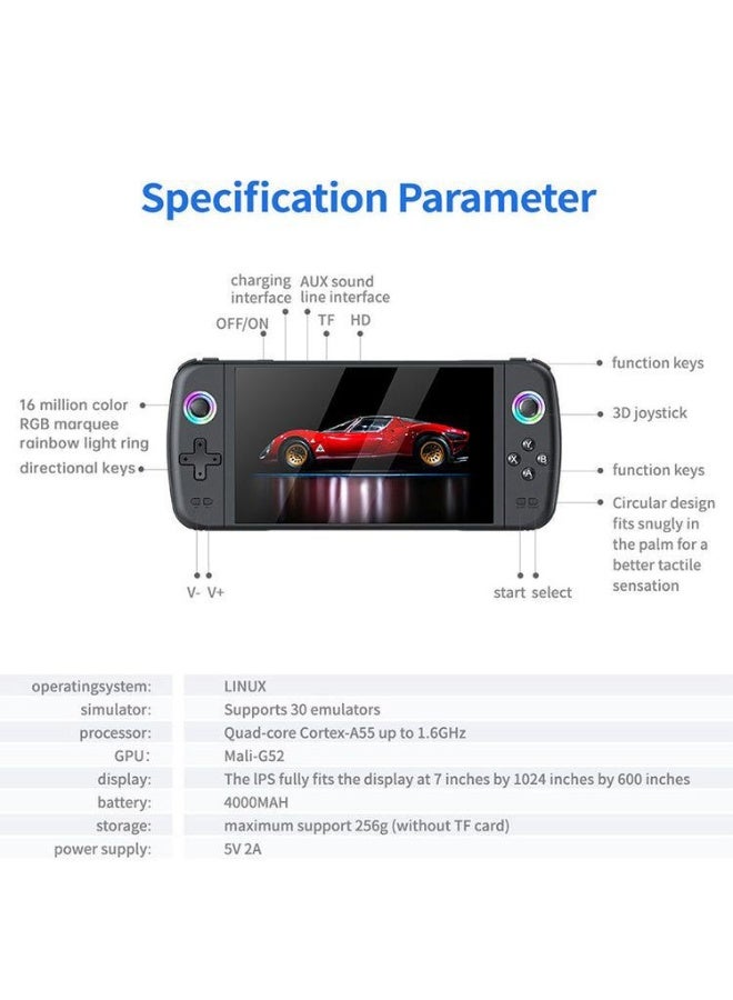 M27 Handheld Video Game Console with 30+ Emulators, RGB Joystick, 3D Games, and PS1 Support – Portable Retro Gaming System  - Image 3