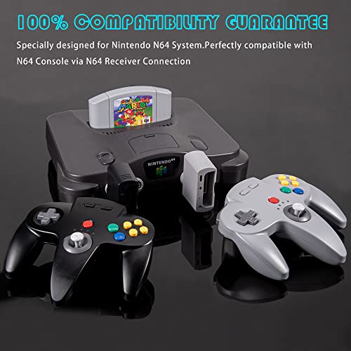 SAFFUN Wireless N64 Switch Online Controller, 2.4 GHz USB & N64 Receiver, Compatible with Windows PC MacOS Raspberry Pi, N64 / Switch 2 Online/NSO - (Rechargeable) (Built-in Rumble) (Plug and Play) Gray - Image 4