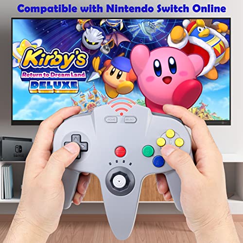 SAFFUN Wireless N64 Switch Online Controller, 2.4 GHz USB & N64 Receiver, Compatible with Windows PC MacOS Raspberry Pi, N64 / Switch 2 Online/NSO - (Rechargeable) (Built-in Rumble) (Plug and Play) Gray - Image 5