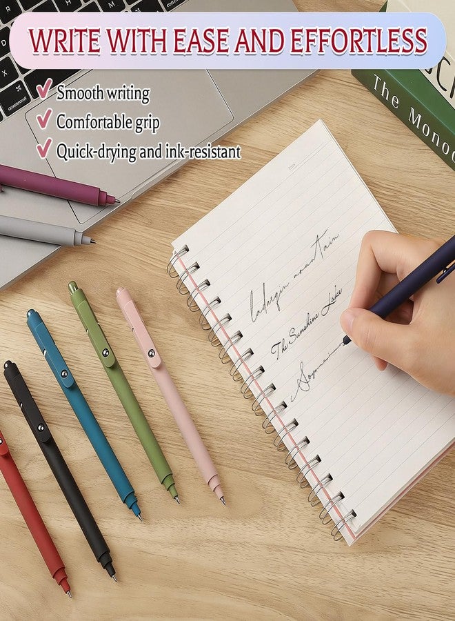 Thboxes 8 Pack Gel Pens for Journaling, 0.5mm Fine Tip Retractable Black Ink Pen - Smooth Writing for Note Taking, Office & School Supplies, Journaling Supplies for Women Teachers Kids - Image 4