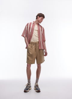 TOPMAN Relaxed Fit Textured Button Through Shirt  - Image 1