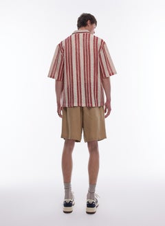TOPMAN Relaxed Fit Textured Button Through Shirt  - Image 2