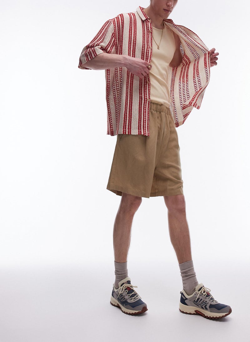 TOPMAN Relaxed Fit Textured Button Through Shirt  - Image 5
