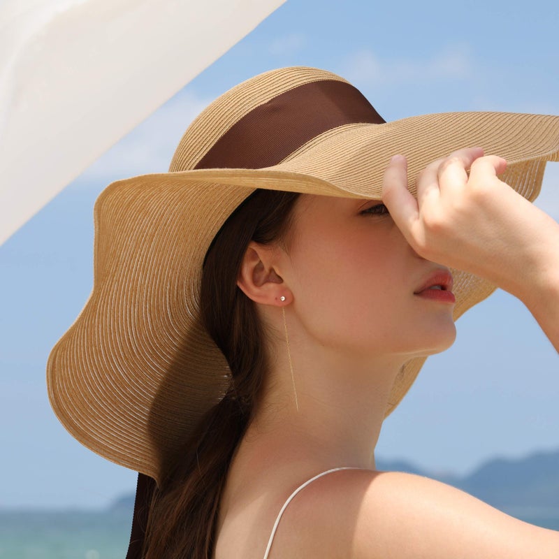 S.Leaf Cz Threader Earrings Sterling Silver Thread Earrings for Women 6cm - Image 5