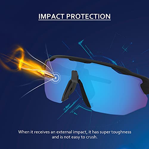 Bsymbo 4 Pair Polarized Replacement Lenses for Oakley Flak 2.0 - Black+Blue+Silver+Red - Image 4