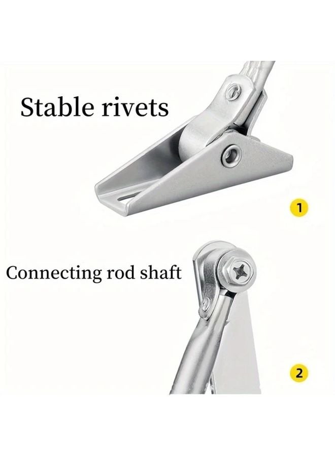 Silvery Hydraulic Door Closer Adjustable Speed Lightweight Metal Spring Durable Aluminum - Image 5